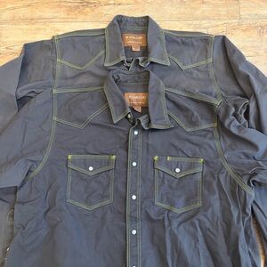 Forge Work Wear Western Style Snap -Up Shirt XL • Set of 2